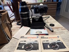 ASAHI pentax spotmatic f Set mit Carl Zeiss Jena Objektiv Sonnar 2,8/180