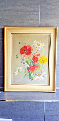 Vintage gemälde blumenmotiv - vintage,