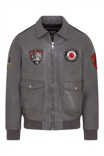 Herren badged vintage grau - herren,