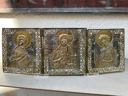 Bronze ikone deesis - deesis,, russland
