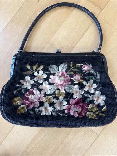 Handtasche gobelin schwarz - gobelin,