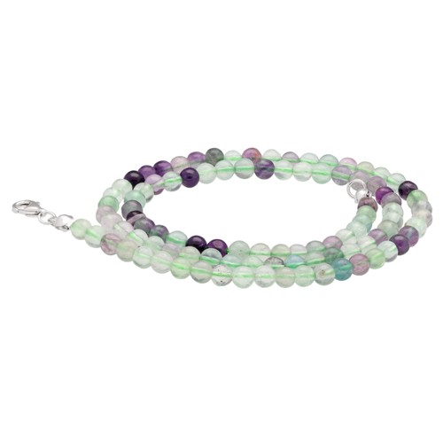 Fluorit bunt kugelkette - fluorit,,