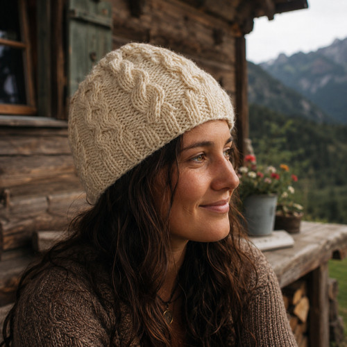 Strickmütze aus schafwolle - aus,