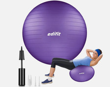 EDIFIT Pilates Ball 55cm Gymnastikball aufblasbar inkl stöpsel