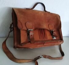 Vintage Aktentasche  Schultertasche Echtleder Tasche Leder Braun Bag 70s