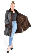 A4752 NERZJACKE JACKE MIT NERZ INNENFUTTER PELZJACKE Gr. 46 SILK MINK FUR JACKET