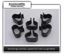 POLY-RATTAN GARTENMÖBEL  Lounge Verbinder Ragnarök-Möbeldesign  6 stk. verstärkt