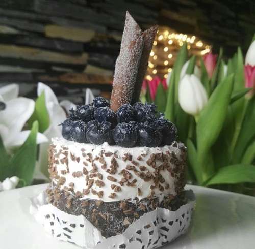 Attrappe blaubeere sahne torte - blaubeere,