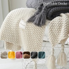 Weiche Kuscheldecke mit Quaste