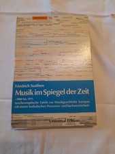 Musik im Spiegel der Zeit: Synchronoptische Tafeln zur Musikgeschichte Europas v