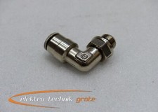 Pneumatik Steckfix-Winkelverschraubung Messing verchromt schwenkbar für 6er Schl