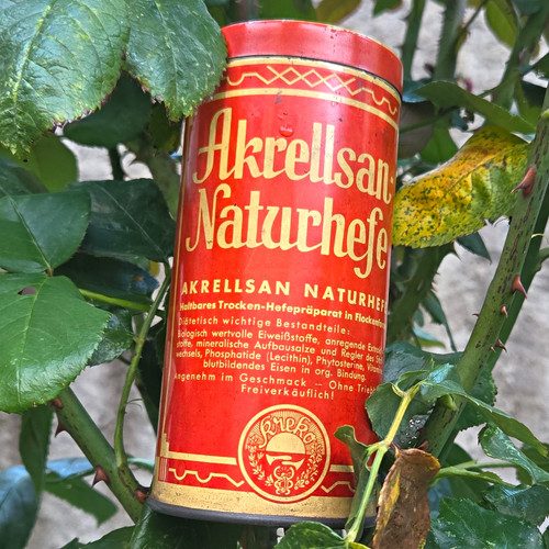Akrellsan werbe blechdose - akrellsan, werbe-blechdose