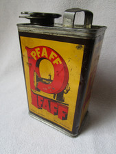sehr alte Blechdose PFAFF Nähmaschinen Öl Öldose Kanne mit Henkel und Ausguss