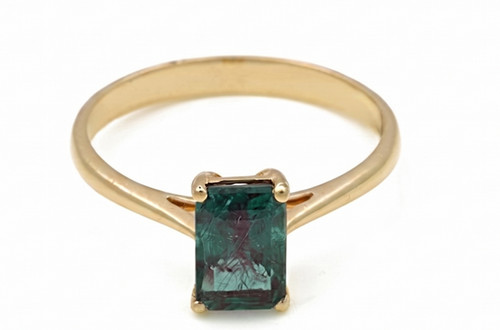 Ring karat smaragdschliff - ring,