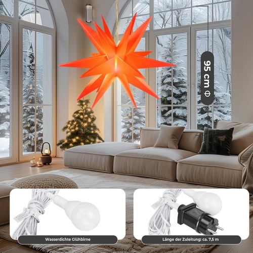 Xxl led adventsstern rot - xxl,