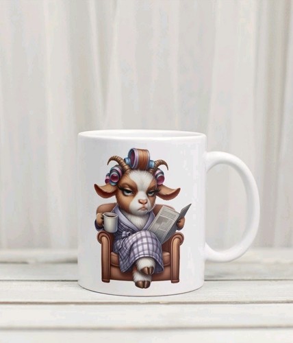 Grumpy ziege kaffee design mug - grumpy,