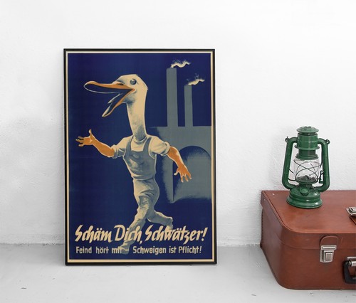 Poster spione schäm dich du - -,