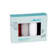 Amann Mettler Seraflex No.120 Elastik-Garnset (4 Farben/ 130 m)