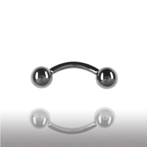 6mm schwarze piercing banane - 1,6mm,