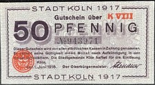 50 Pfennig  Stadt Köln 1918