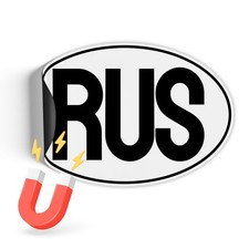 Länderkennzeichen 17,5x11,5cm nach DIN EU-Norm Magnetschild RV005-24 Russland