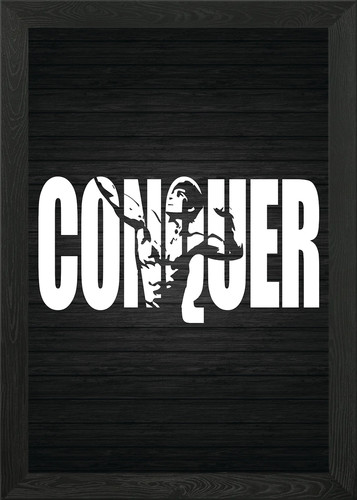 Zyzz conquer gerahmtes - zyzz,