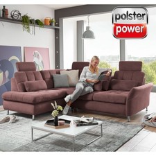polsterpower Ecksofa - rot -