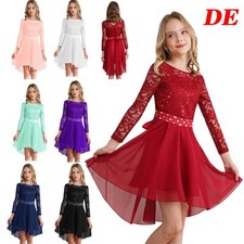 Kinder Mädchen Prinzessin Kleider Hochzeit Blumenmädchenkleid Spitze Partykleid