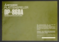 Original MITSUBISHI DP-86DA Plattenspieler Bedienungsanleitung