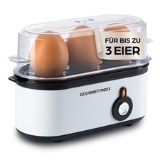GOURMETmaxx Eierkocher 3 Eier Frühstücksei 3-fach Ei Kocher 210W Härtegrade