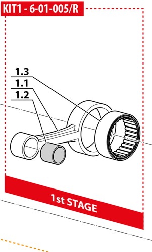 Reparatursatz für die - , erste