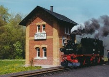 altes Foto BR 99 1590-1 Steinbach bei Johstadt 05/2002 ca. 9x13cm mg2-2590e