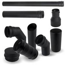 Pelletrohr DN 80mm Pellet Ofenrohr Rauchrohr Bogen Wandfutter T-Stück Rosette