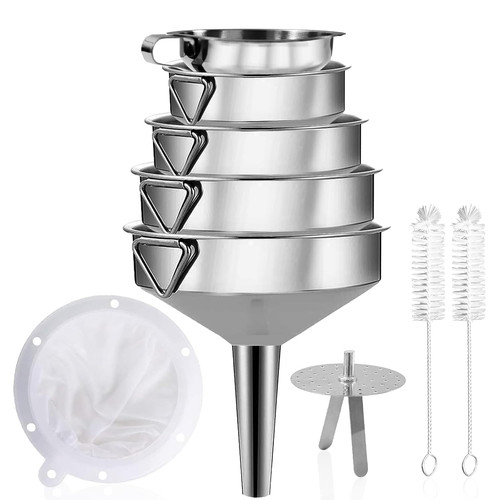Tlg edelstahl trichter set - 9-tlg.,