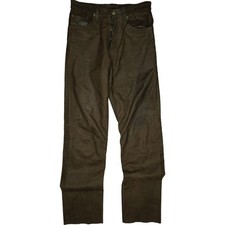 Echt leder w30 l32 hose - hose, braun