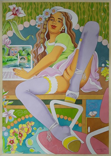 Erotik großes aquarell - erotik,, 50x70