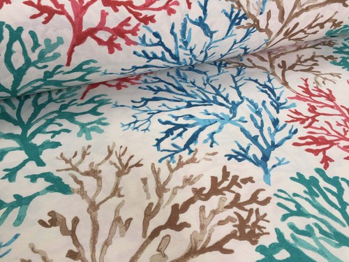 Blue coral reef - blue, stoff
