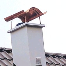 SCHORNSTEINABDECKUNG Direkt Vom Spengler KUPFER 40x40 NAPOLEONHUT KAMINHAUBE 