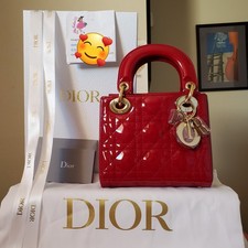 $5500 Lady Dior Red patent