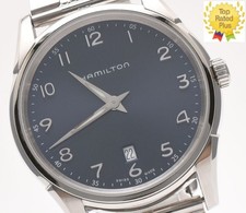 *NEUWERTIG mit Box* HAMILTON Jazzmaster H385111 42mm blaues Zifferblatt Qz...