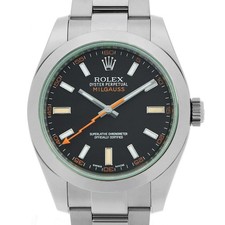 ROLEX Milgauss Grün Glas