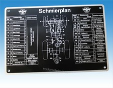 Hanomag Schmierplan für Hanomag R 40 R 45 R 55 R 450 R 455 R 460 ATK Traktor