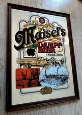 Bier Spiegel Werbung Brauerei MAISELS DAMPF BIER Partykeller 66x48 gerahmt