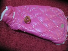 Hundemantel Wintermantel v. More for Cats and Dogs Gr. 33cm in pink m. Strass