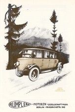 RUMPLER MOTOREN Tropfen Auto Oldtimer Bus Cabrio Prospekt Brochure 1987 13