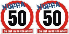 2x Verkehrsschild 50 Birthday