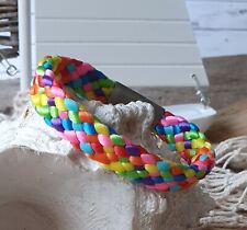 Armband "Regenbogen" Segeltau flach 10mm mit Edelstahl Magnetverschluss