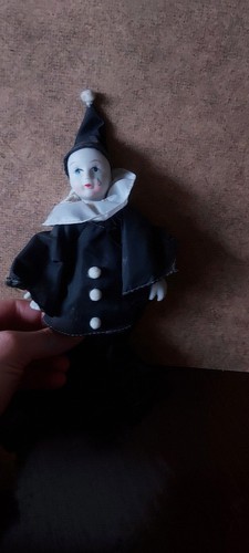 Porzellan puppe schwarz - puppe,