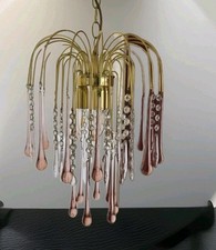  Kronleuchter  rosa Muranoglas