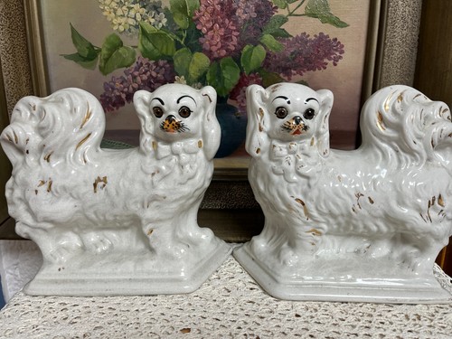 Paar staffordshire kaminhunde - staffordshire,